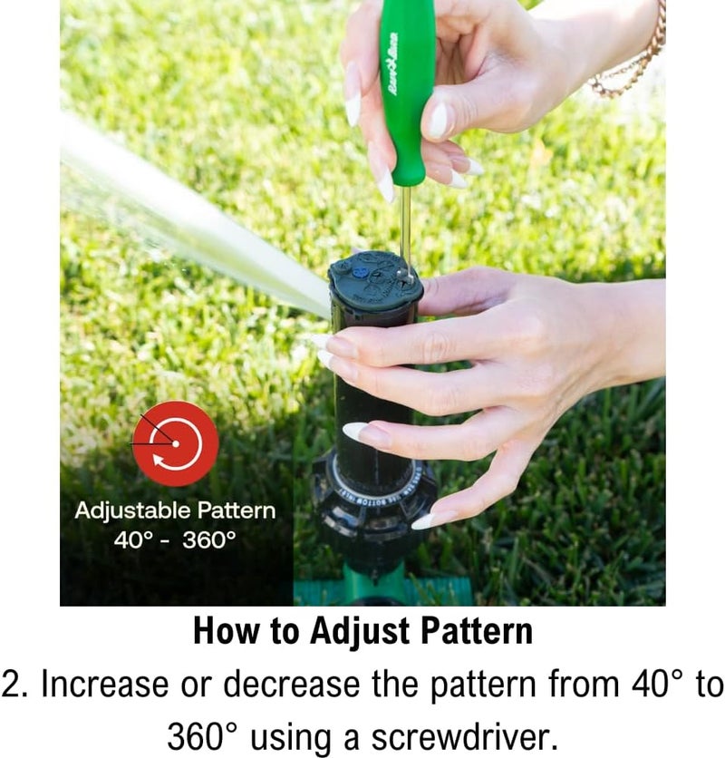 Rainbird 42SASPG 42SA Gear Drive Rotor Lawn and Garden Sprinkler on Heavy Duty Green Spike, Adjustable 40° - 360° Pattern, 26' - 38' Spray Distance - Image 5